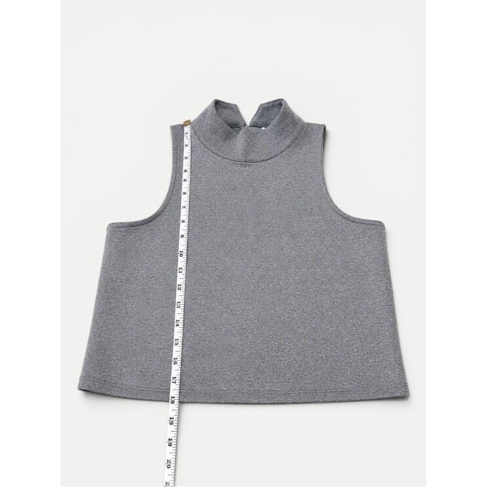 Blue Juice Gray Sleeveless Mock Neck Crop Top – Size 10 Australia - Picture 8 of 9